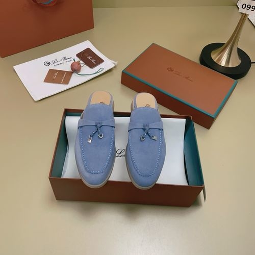 Loro Piana LP Suede Mules With Non-slip Rubber Sole