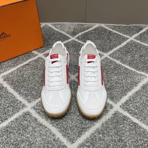 Hermes Casual Sneakers With Leather Mesh