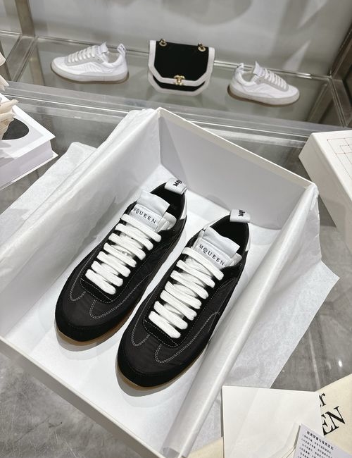 McQueen German Trainer Sneakers Leather Upper Rubber Outsole