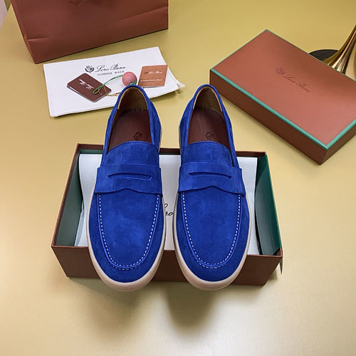Loro Piana LP Suede Casual Shoes With Durable Sole