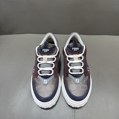 Fendi Force Lace-up Low-top Shoes With Embroidery