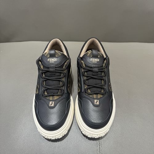 Fendi Force Lace-up Low-top Shoes With Embroidery