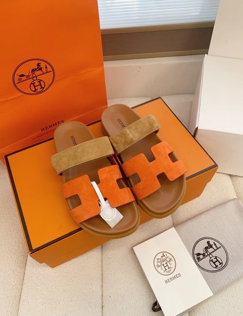 Hermes Chypre Slippers With Comfortable Soft Insole