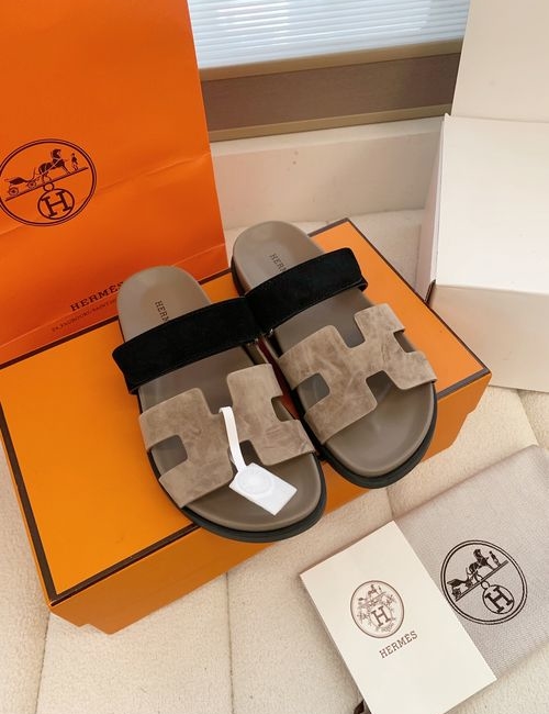 Hermes Chypre Slippers With Comfortable Soft Insole