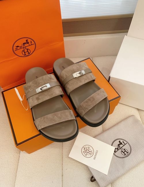 Hermes Chypre Slippers With Comfortable Soft Insole