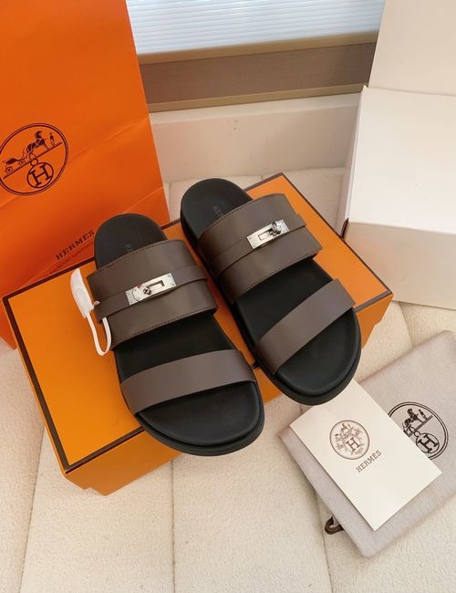 Hermes Chypre Slippers With Comfortable Soft Insole