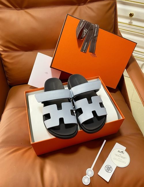 Hermes Chypre Slippers With Comfortable Soft Insole