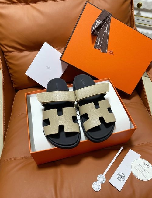 Hermes Chypre Slippers With Comfortable Soft Insole