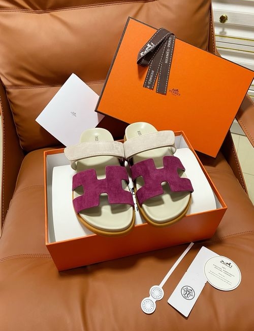 Hermes Chypre Slippers With Comfortable Soft Insole