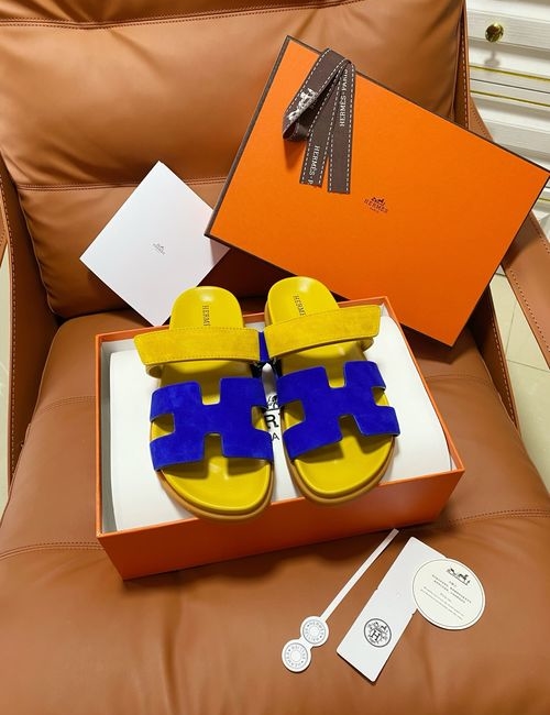 Hermes Chypre Slippers With Comfortable Soft Insole