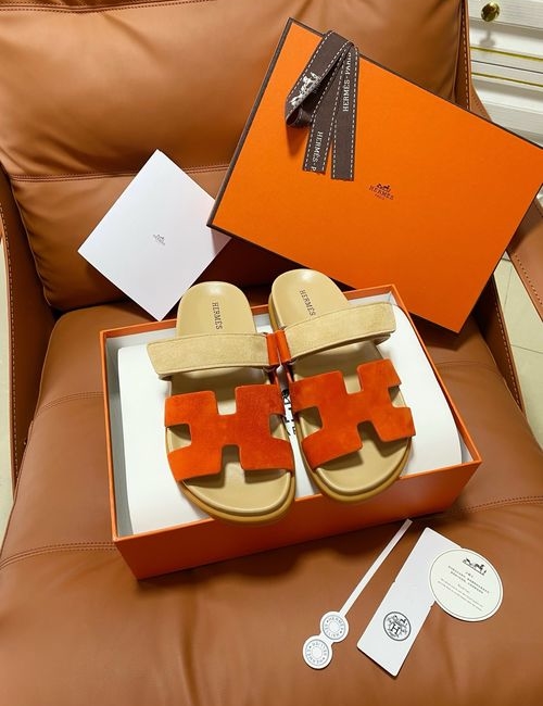 Hermes Chypre Slippers With Comfortable Soft Insole