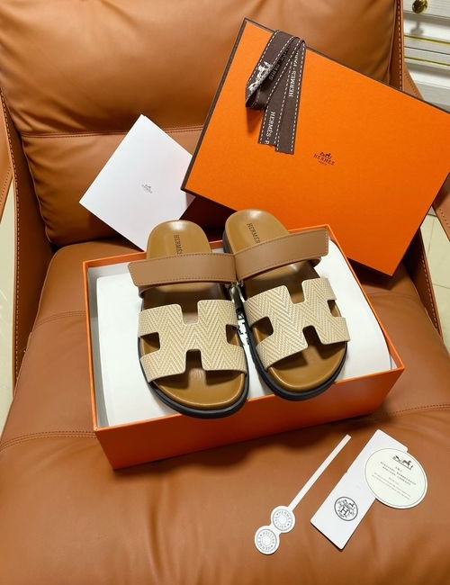 Hermes Chypre Slippers With Comfortable Soft Insole