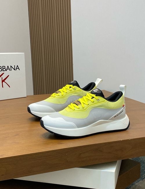 Dolce & Gabbana DG Leather Stitching Casual Shoes