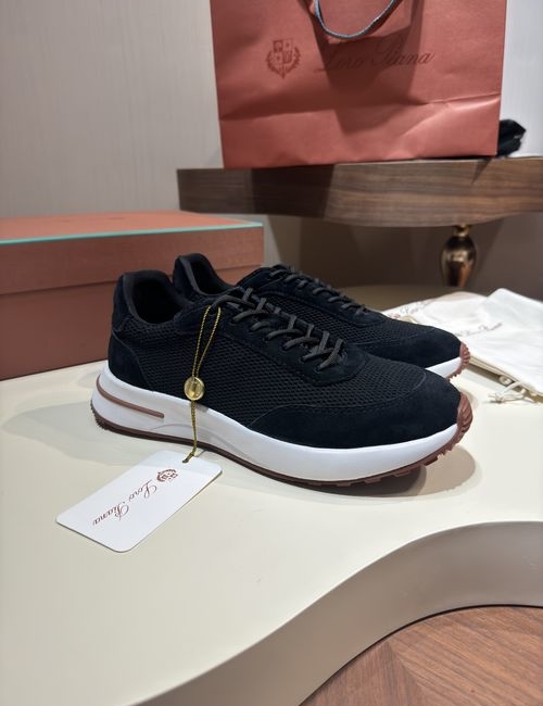 Loro Piana LP Week End Walk Suede Mesh Sneakers