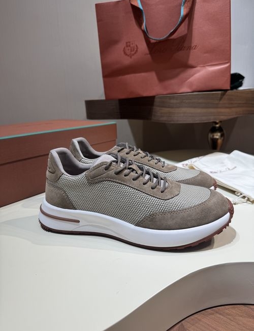 Loro Piana LP Week End Walk Suede Mesh Sneakers