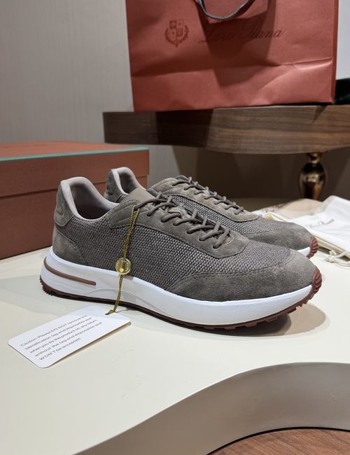 Loro Piana LP Week End Walk Suede Mesh Sneakers