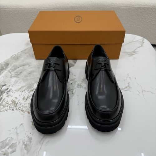 Tods Formal Leather Shoes With Brand Logo And Anti-Slip Sole