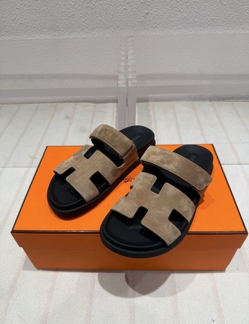 Hermes New Colors Suede Leather Slippers