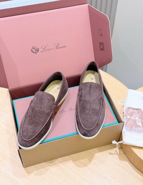Loro Piana LP Handmade Suede Shoes Calfskin Lining