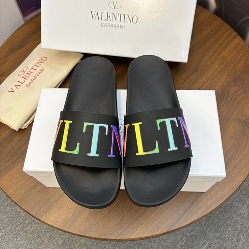 Valentino Original Material Slippers Fine Workmanship Comfortable