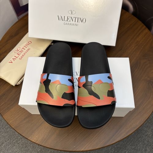 Valentino Original Material Slippers Fine Workmanship Comfortable