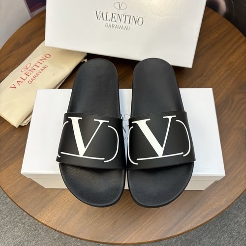 Valentino Original Material Slippers Fine Workmanship Comfortable