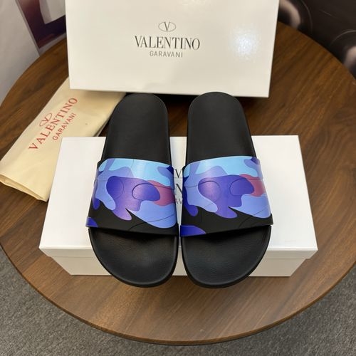 Valentino Original Material Slippers Fine Workmanship Comfortable