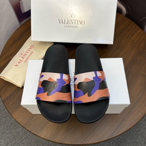 Valentino Original Material Slippers Fine Workmanship Comfortable