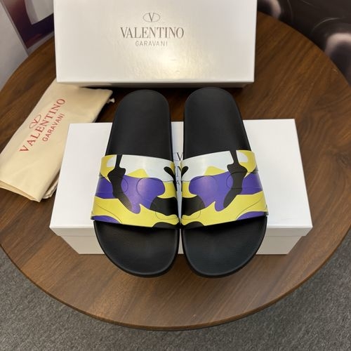 Valentino Original Material Slippers Fine Workmanship Comfortable