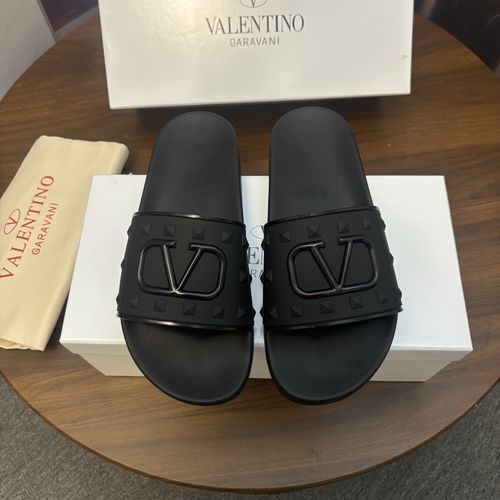 Valentino Original Material Slippers Fine Workmanship Comfortable