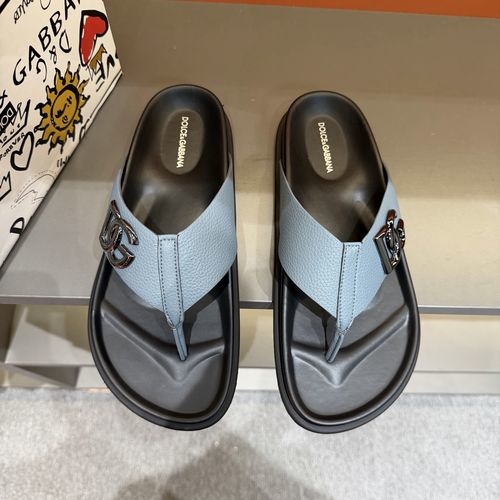 Dolce & Gabbana DG Leather Sandals With DG Buckle