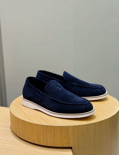 Hermes Job Loafers Suede Goatskin H Upper Shoes