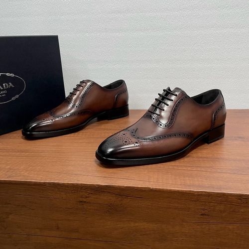 Prada Brogue Oxford Shoes Leather Sole