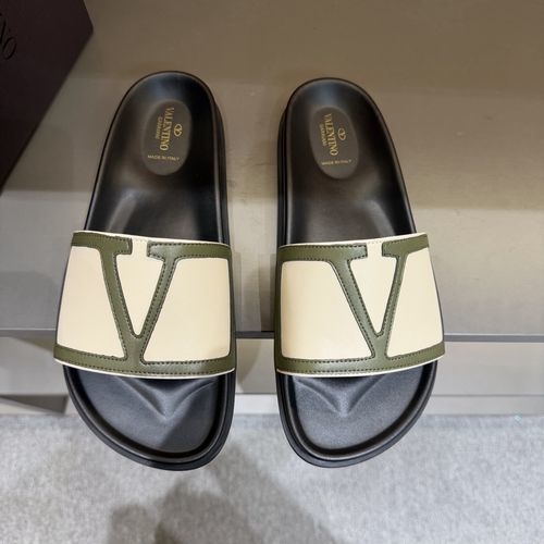 Valentino Metal Logo Flat Sandals