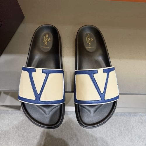 Valentino Metal Logo Flat Sandals