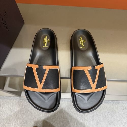 Valentino Metal Logo Flat Sandals