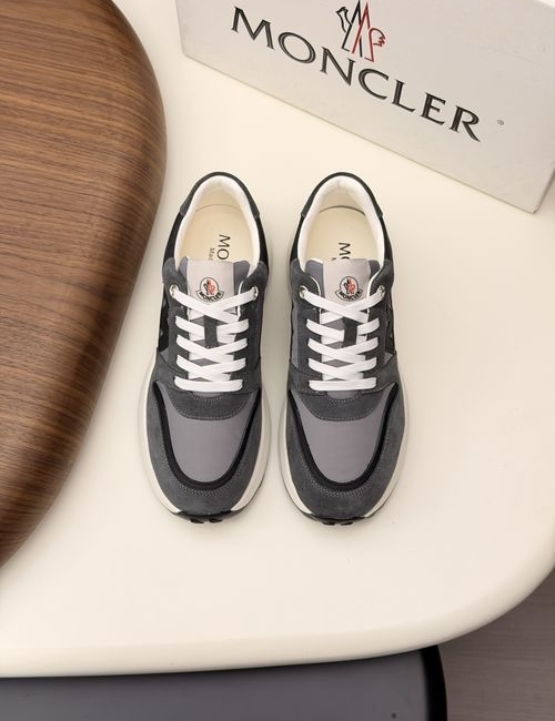 Moncler Matte Leather With Mesh Shoes