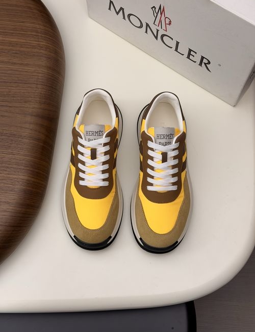 Moncler Matte Leather With Mesh Shoes
