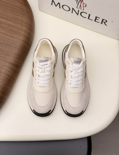 Moncler Matte Leather With Mesh Shoes