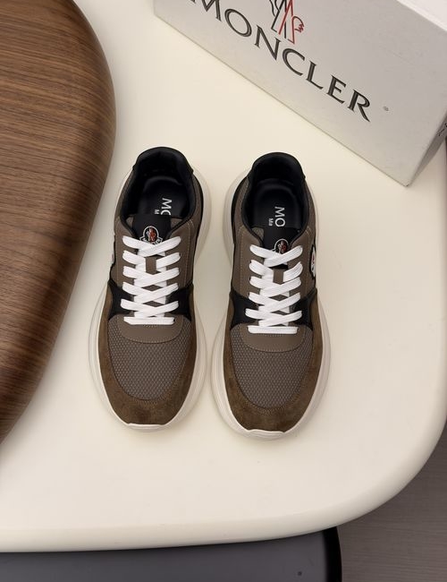 Moncler Matte Leather With Mesh Shoes