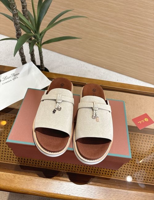 Loro Piana LP Summer Walk Crisscross Mules Leather Shoes