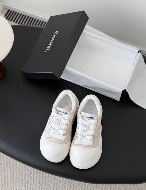 Chanel Color Block Leather Sneakers