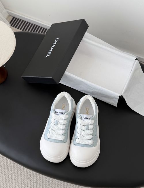 Chanel Color Block Leather Sneakers