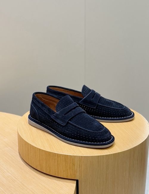 Dolce & Gabbana DG New Florio Suede Moccasin Shoes