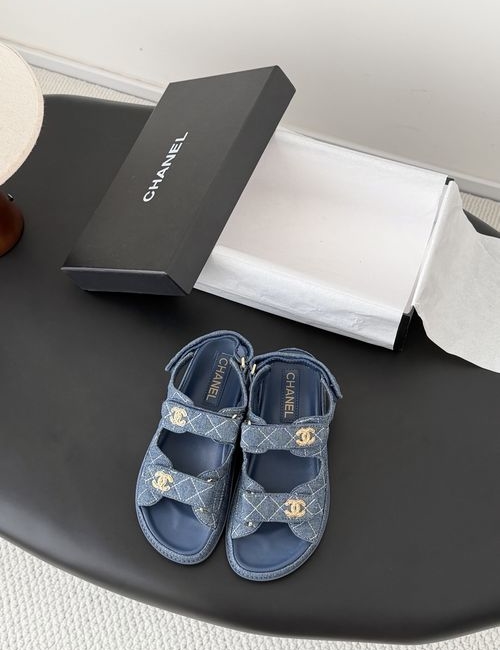 Chanel Hook And Loop Sandals