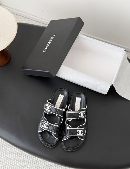 Chanel Hook And Loop Sandals