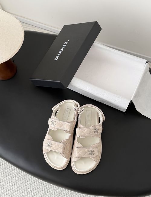 Chanel Hook And Loop Sandals