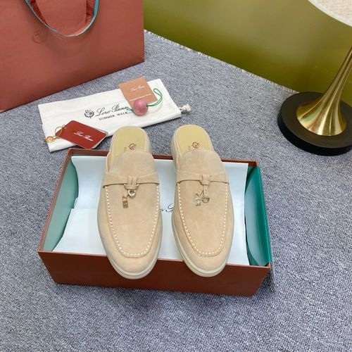 Loro Piana LP Suede Mules With Non-slip Rubber Sole