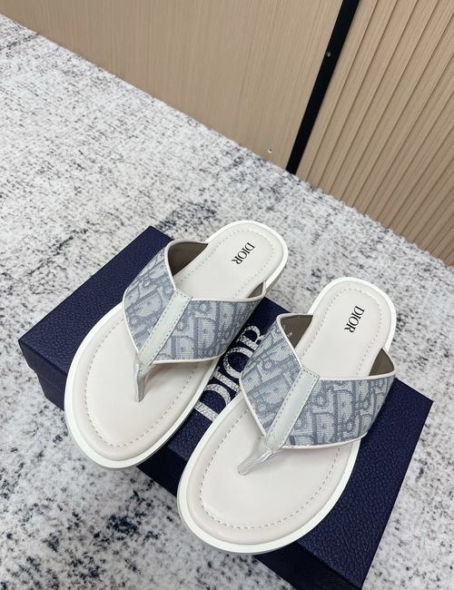 Christian Dior CD Oblique Embroidered Logo Flat Beach Sandals