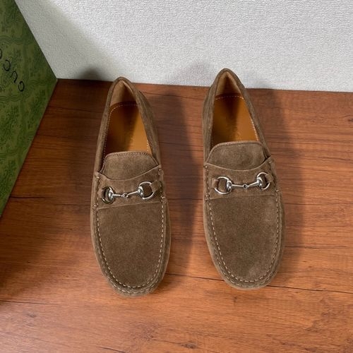 Gucci Horsebit Suede Leather Driving Shoes